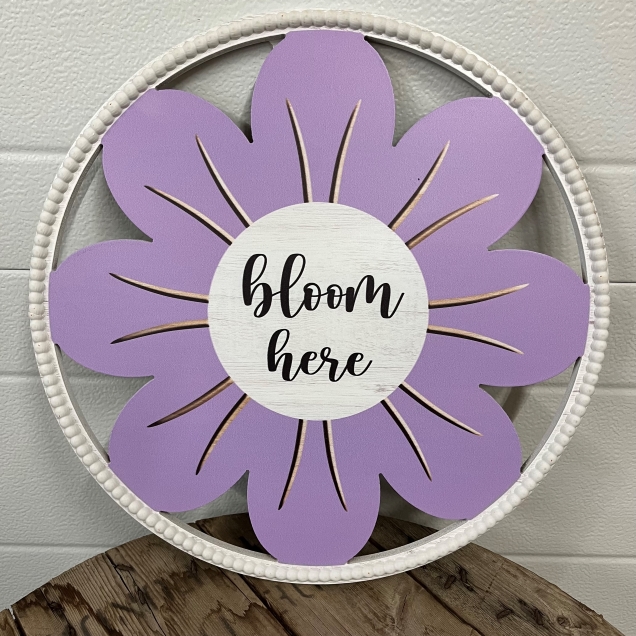 Welcome To Our Home Flower Sign