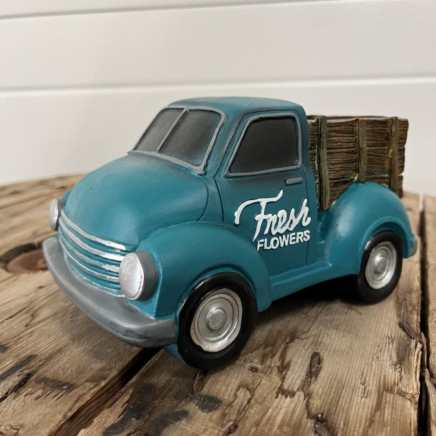 Blue Truck Flower Pot