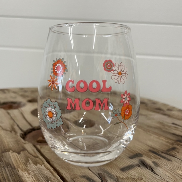 Cool Mom Stemless Wine Glass