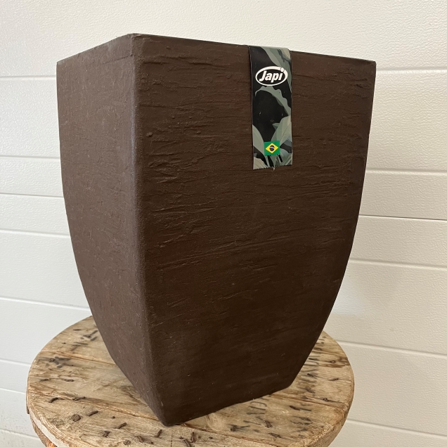 JAPI Modern Square Planter - Small Coffee