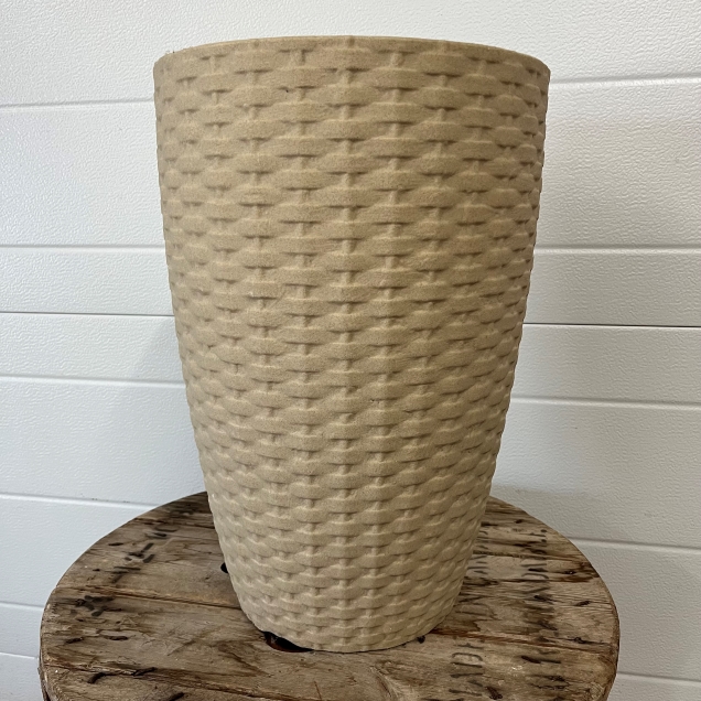 JAPI Rattan Conic Planter - Small Sand