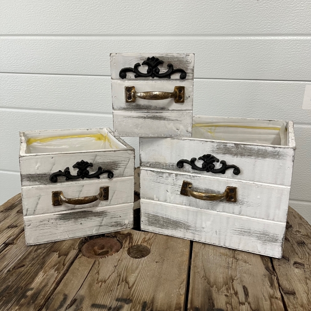 Set of 3 Drawer Planter Boxes